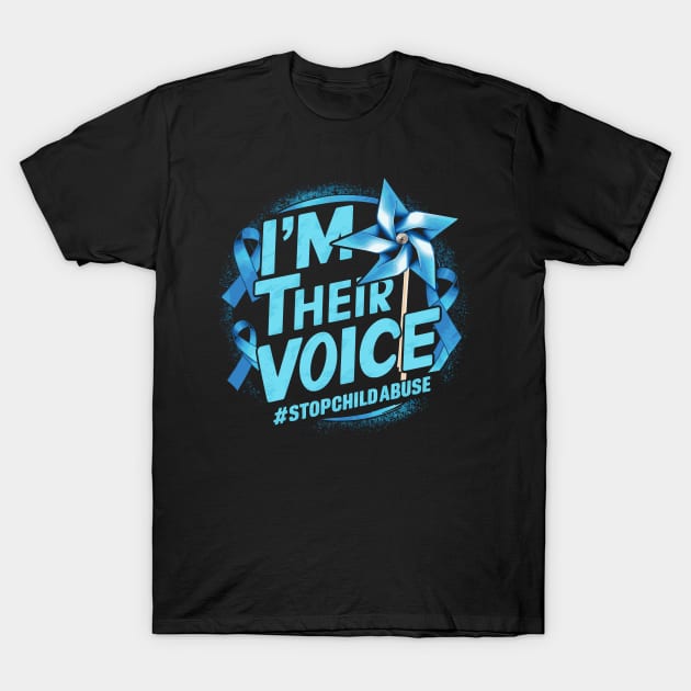 I'm Their Voice Child Abuse Prevention month awareness T-Shirt by YOUNESS98